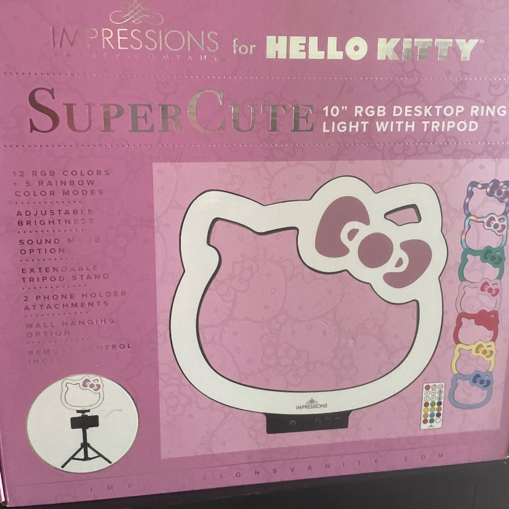 Impressions for Hello Kitty 10” RBG desktop ring light with tripod